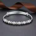 thumbnail image 5 of EOEMY Fashion 925 Silver Beads Bangle Bracelet Womens Girl Jewelry Accessories Wedding, 5 of 9