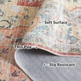 thumbnail image 5 of SAFAVIEH Arizona Shirley Oriental Machine Washable Area Rug, Rust/Aqua, 6' x 6' Round, 5 of 8