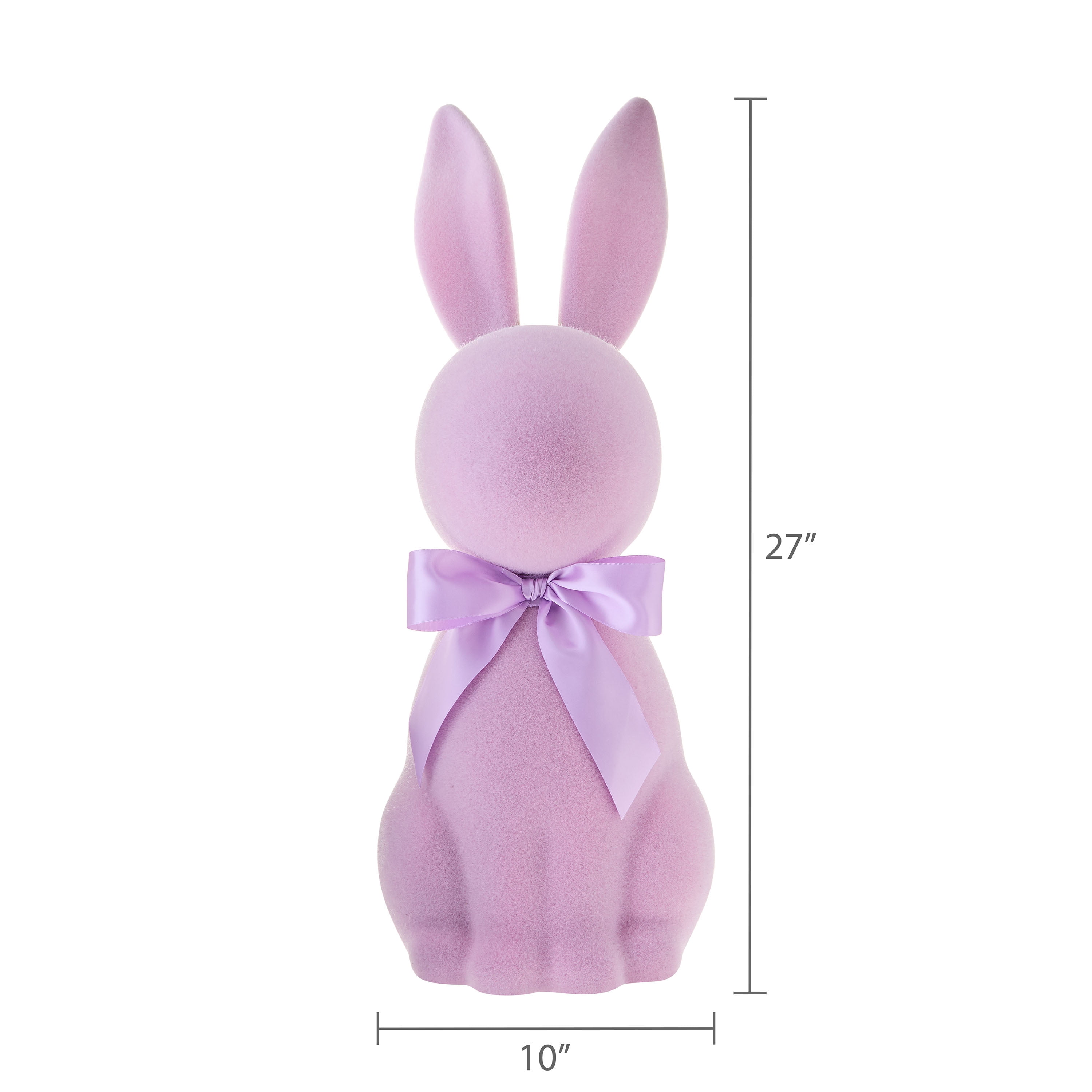 Flocked Bunny Tabletop Decoration, Purple, 27", Easter by Way To Celebrate