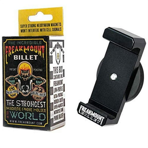 FREAKMOUNT FM-005 Black Billet Aluminum Adjustable Magnetic Cell Phone Holder Motorcycle Accessory