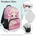 thumbnail image 5 of Yuyamidu Cute Axolotl Backpack with Lunch Box Kids Girls 5th Grade Cherry Blossom School Bag and Lunch Bag Pencil Case Bookmarks Set of 5 Elementary/Middle School Bookbag Age 6-8, 5 of 8