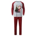 thumbnail image 2 of TFEOQRY Men's Christmas Pajamas for Family Christmas Casual Comfortable Printed Sleepwear Set Blouse Tops+Pants Set Red(Dad), 2 of 4