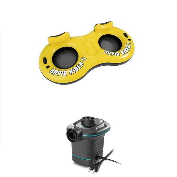 Bestway Rapid Rider 2 Person Pool River Raft Tube Float + AC Electric