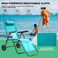 thumbnail image 5 of FICISOG Folding Beach Chair for Women, 2 in 1 Beach Chair Wagon Cart Combo with Heavy Wheels Outdoor, Foldable Chaise Lounge Camping Chair for Beach, Backyard, Pool or Camp, 5 of 10