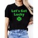 thumbnail image 1 of St. Patrick'S Day, Let'S Get Lucky, Four-Leaf Clover, Luck, Patrick'S Day Themed Collection, New Women'S Round Neck Casual Sports Comfortable T-Shirt, 1 of 8