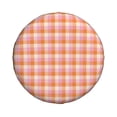 thumbnail image 3 of Rv Spare Tire Cover 17 inch - Orange Purple Square Plaid Tire Covers for Trailers, Adjustable Camper Spare Tire Cover, 3 of 7