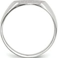 thumbnail image 2 of 14K White Gold 12.5X12.0mm Closed Back Signet Ring (Size 6) Made In United States rs537, 2 of 5