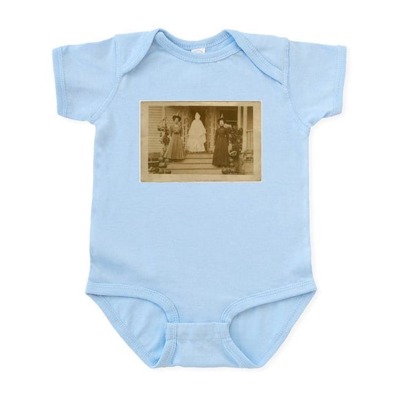 CafePress - Vintage Halloween Photograph Witches And Ghost Inf - Baby Light Bodysuit, Size Newborn - 24 Months