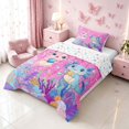 thumbnail image 2 of Homewish Cartoon Axolotl Twin Comforter Sets for Kids Girls, Pink Glitter Stars Bedding Set, Colorful Stars Reversible, 2-Piece 1 Comforter and 1 Pillowcase, 2 of 6