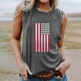 thumbnail image 2 of EINCcm Women American Flag Print Tank Tops USA Stars Stripes Patriotic T Shirt Summer Loose Vest Tees, 2 of 4