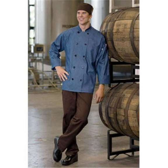 0405C-1708 Aspen Chef Coat in Chambray - 4XLarge