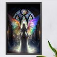 thumbnail image 1 of Cuadros Decorativos 5D bricolaje redondo completo taladro parcial AB diamante pintura Ángel chica decoración del hogar DQrwqpou  embutido en tela, 1 of 9