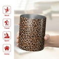 thumbnail image 5 of 12oz Coffee Tumblers Brown and Black Leopard Print Stainless Steel Vacuum Insulated Travel Tumbler Coffee Cups Mug with Lid and Straw with Cleaning Brush for Cold & Hot Drinks, 5 of 5