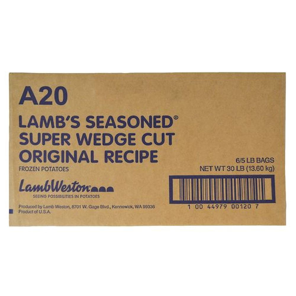 Lamb Weston Super Wedge Cut Original Recipe Potatoes, 5 pound -- 6 per case