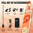 thumbnail image 5 of Quashley Wide Inflatable Stand Up Paddle Board ,11 ft*34 Inch All-Around SUP Board With Premium Accessories, 5 of 7
