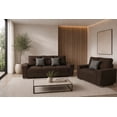 thumbnail image 1 of Sala Modular 3-2 El Bazar Store Suecia Lino nacional Chocolate Sofá Love seat, 1 of 6