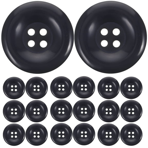 NUTEDOM Navy Blue Resin Buttons 50pcs 4-hole Sewing Crafts Coat Sweater Shirt DIY