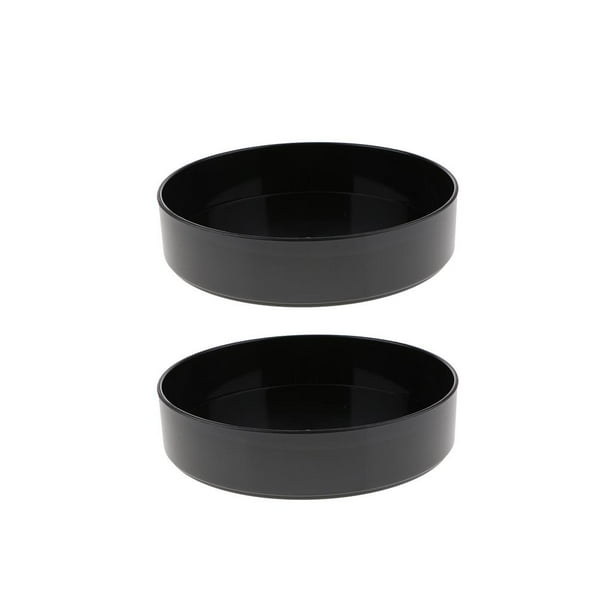 2x Jardinera de Compota Redonda de Cerámica Negra - Cuenco de Decorativo Moderno para Oficina O Hogar Macarena Jarrón de ikebana japonés