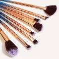 thumbnail image 3 of Wolfrail 8 pcs Professional Makeup Brushes Sets Premium Synthetic Cosmetic Tool Make up Brushes Water Ripple Handle Brush Kit Include Blending Kabuki Foundation Blush Contour Brochas De, 3 of 5