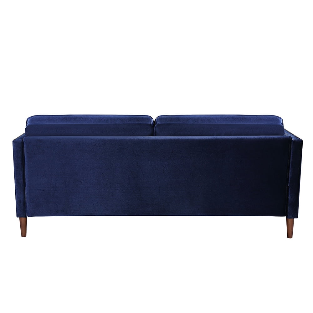 Kepooman 58" Modern Velvet Farbic Loveseat Sofa, Overstuffed Classically 2-Seater Armrest Sofa Bed for Living Room Bedroom Office, Blue Kepooman 58" Modern Velvet Farbic Loveseat Sofa, Overstuffed Classically 2-Seater Armrest Sofa Bed for Living Room Bedroom Office, Blue