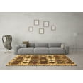 thumbnail image 3 of Ahgly Company Indoor Square Oriental Brown Modern Area Rugs, 4' Square, 3 of 4
