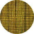 thumbnail image 1 of Ahgly Company Indoor Round Abstract Yellow Modern Area Rugs, 8' Round, 1 of 4