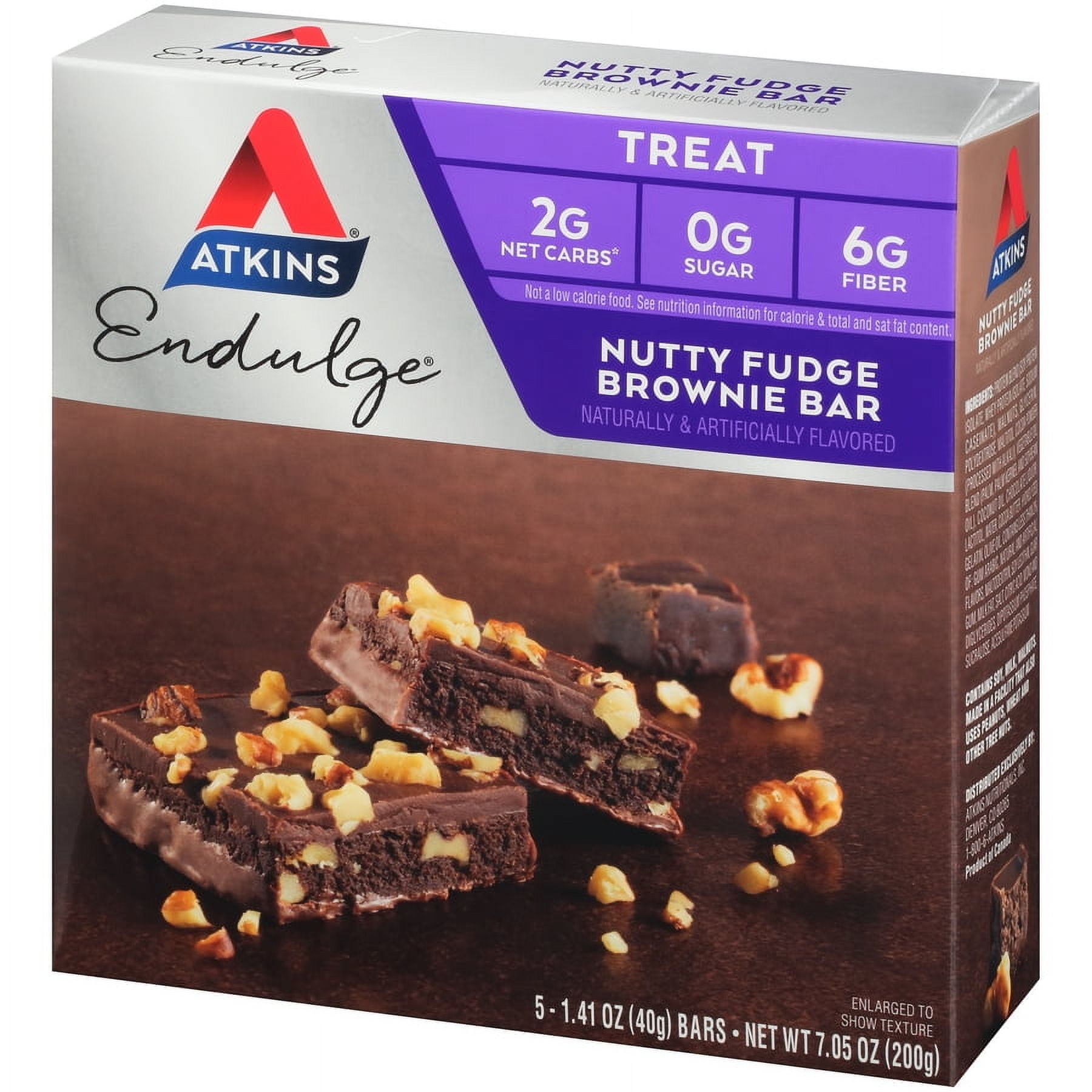 Atkins Endulge Nutty Fudge Brownie, 1.4oz, 5-pack (Treat)