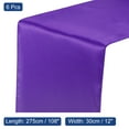 thumbnail image 2 of Unique Bargains 6 Pack Satin Table Runner, 12'x108' Smooth Silk Table Runner, Deep Purple, 2 of 7