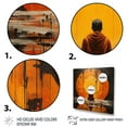 thumbnail image 3 of Designart "Simplicity Orange Buddhism Guru I" Spiritual Canvas Wall Art, 3 of 5