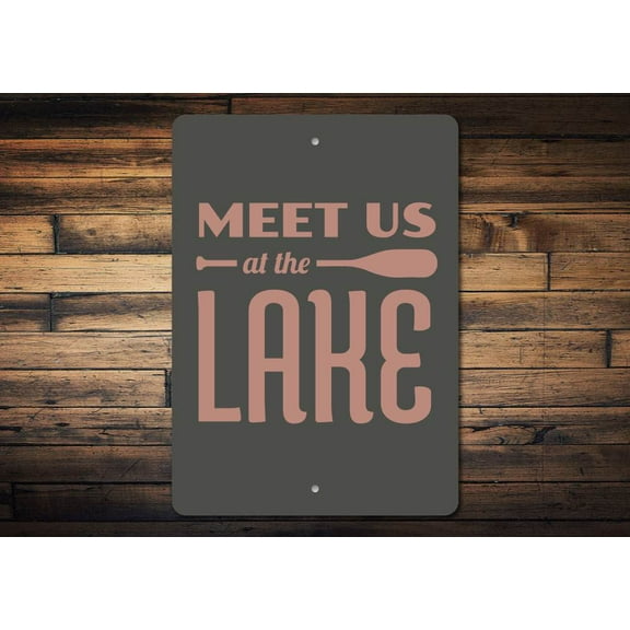 Lake Oar Novelty Sign, Metal Wall Decor - 10x14 inches