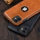 thumbnail image 3 of Funda de cuero con costuras para iPhone, carcasa de negocios de lujo para modelos 14Pro max, 13, 12 Pro, 11Pro Max, 12 Pro Max, XR, X, 13Pro, 3 of 4