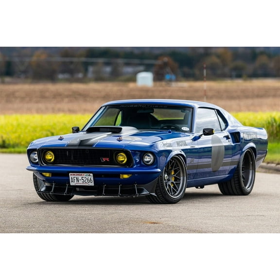 Ford Mustang UNKL 1969 Ringbrothers Home Decor - 12x18 Inch Laminated Poster - Stunning Detail and Bold Colors