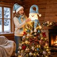 thumbnail image 2 of DVKOVI Christmas Tree Topper Snowman Lights for Xmas Trees Holiday Decor Winter Light up Plush Decoration Ornament, 2 of 5