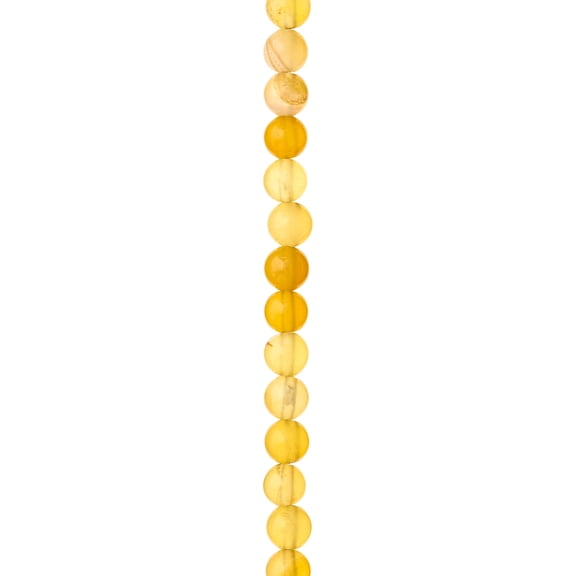 Bead Landing Yellow Dyed Agate Round Beads, 6mm, 12 Packs: 30 ct. (360 total)