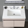 thumbnail image 2 of Sintered Stone Vanity - 4 - Inch Backsplash - Bathroom Wall Protection - Stain Prevention, 2 of 6