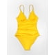 thumbnail image 3 of Traje de baño de una pieza para mujer con control de barriga y cuello en V, 3 of 4