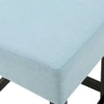 thumbnail image 6 of GDF Studio Lowry Contemporary Upholstered 27 Inch Backless Counter Stools, Set of 2, Light Blue Fabric and Dark Brown, 6 of 8