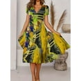 thumbnail image 4 of Vestido De Manga Corta Con Cuello En V, Vestido Informal Bohemio Para Verano Y Primavera, Ropa De Mujer, 4 of 4