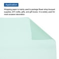 thumbnail image 4 of Unique Bargains Flower Wrapping Fog Paper 22.8x22.8 Inch Waterproof Floral Wrapping Paper Cyan 20 Pcs, 4 of 7