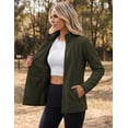 thumbnail image 5 of Zeagoo Fleece Jacket for Women Long Sleeve Lightweight Full Zip Up Coat with Pockets Fall Outwear, 5 of 6