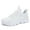 White, variant on Krdevn Women's Running Sneakers Soft Sole Lightweight Casual Solid Color High Top Athletic Walking Shoes(Color:White,Size:7.5)