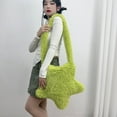 thumbnail image 4 of FNFYFH Women's Fuzzy Star Crossbody Tote Bags Furry Shoulder Bag Cute Purse Handbag, 4 of 7