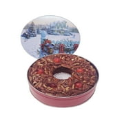Jane Parker Fruitcake Chocolate Fruit Cake 2 Pound (32 ounce) Ring in a Collectible Holiday Tin