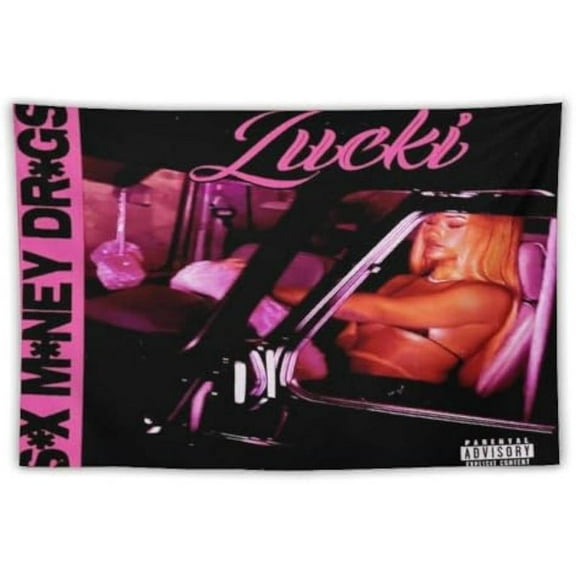 Lucki Sex Money Drugs Album Cover Music Tapestry ch Banner for Bedroom, Living Room, College Dorm Wall Decor