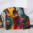 thumbnail image 3 of Rateoe Colorful Flower Chameleon Pattern Flannel Throw Blanket, Ultra-soft Blanket for Bed, Couch, Car, Hypoallergenic Anti-pilling blanket-40"x30"(Horizontal), 3 of 6