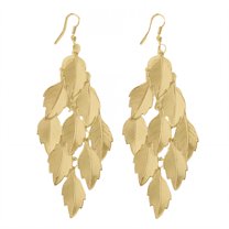 DESIGNICE Statement Earrings for Women,Electroplated Iron Hollow Leaf Drop Earrings,Gold Statement Earrings for Women Fashion Jewelry Gift,Style3