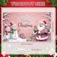 thumbnail image 2 of Pink Merry Christmas Banner Santa Claus Design Christmas Display Reindeer Pattern Christmas Tree Decor Santa Claus Backdrop for Christmas Party Holiday Celebration Indoor Decoration, 2 of 9