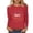 Red, variant on Women's Happy Halloween Spider Web Graphic T-Shirt Long Sleeve Crewneck Casual Pullover Tops Fall Spooky Season Holiday Party Tees Funny Novelty Shirt