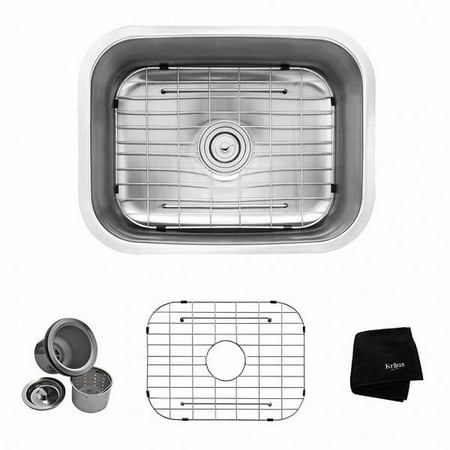 Kraus Kbu12 23 Inch Undermount Single Bowl 16 Gauge Stainless Steel Kitchen Sink