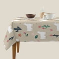 thumbnail image 3 of Wukai Cute Alpaca Waterproof Tablecloth for Kitchen Dining, Fits Square Tables for 2-4 Seats -60"x60", 3 of 7